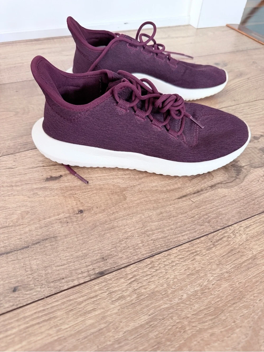 Adidas Tubular Shadow Maroon Red Women’s size 7.5 Running Shoes Sneakers Comfort